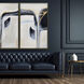 Nouveau Blue and Metallic and White Canvas, The Studio
