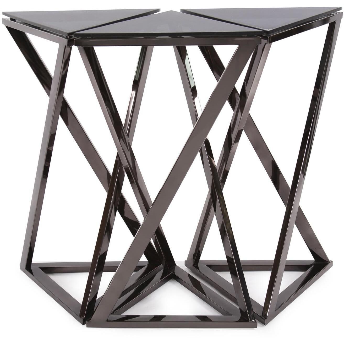 Talen Twist 32.25 X 18.5 inch Nickel Table