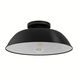 Mill Valley 1 Light 14 inch Matte Black and White Outdoor Flush Mount, Medium