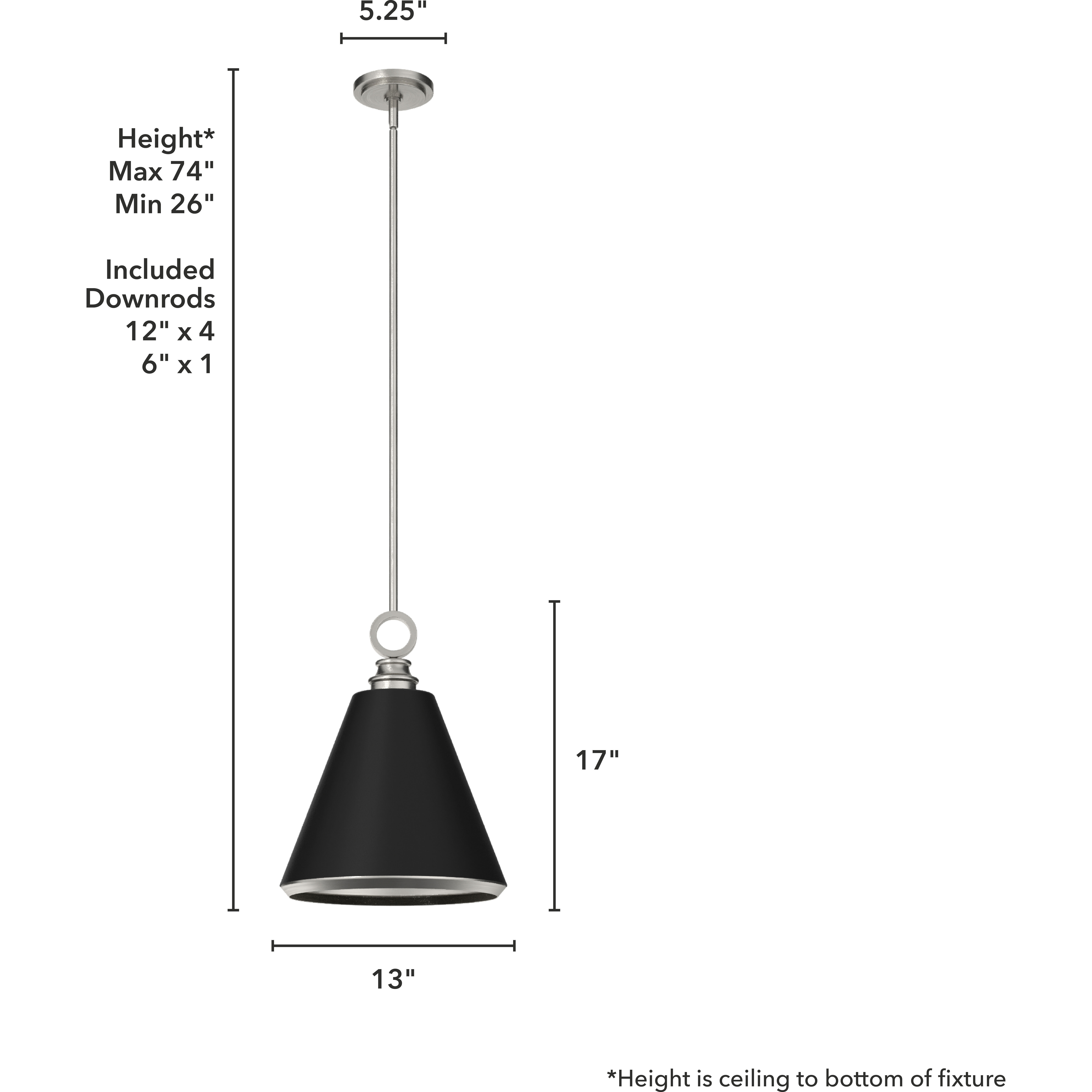 Klein 13 inch Pendant Ceiling Light