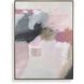 Process Cream and Gray and Blush Pink and Olive Green and Plum Framed Abstract Art