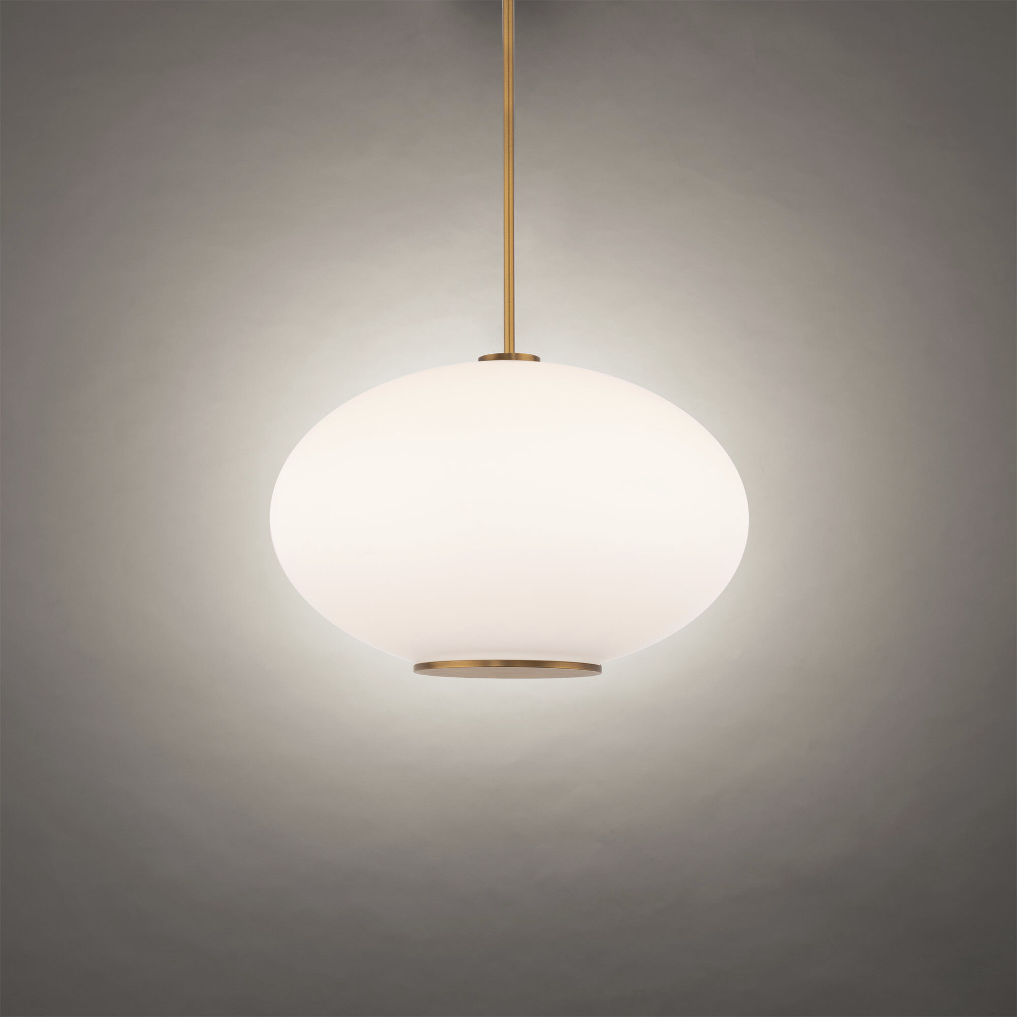 Illusion 1 Light 16 inch Aged Brass Pendant Ceiling Light in 3500K