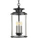 Squire 3 Light 9.88 inch Matte Black Outdoor Hanging Lantern