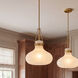 Traditional 1 Light 15 inch Natural Brass Pendant Ceiling Light