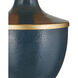 Travelogue 20 inch 3 watt Navy and Gold Table Lamp Portable Light