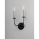 Wesley 2 Light 9 inch Black and Satin Nickel ADA Wall Sconce Wall Light