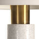 Vaeshon 29 inch 150 watt Bleached Washed Concrete and Brushed Brass Table Lamp Portable Light