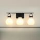 Mansfield 3 Light 24 inch Matte Black Vanity Light Wall Light
