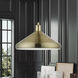 Geneva 1 Light 15 inch Antique Brass Pendant Ceiling Light