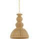 Mayla 1 Light 15.25 inch Aged Brass Pendant Ceiling Light