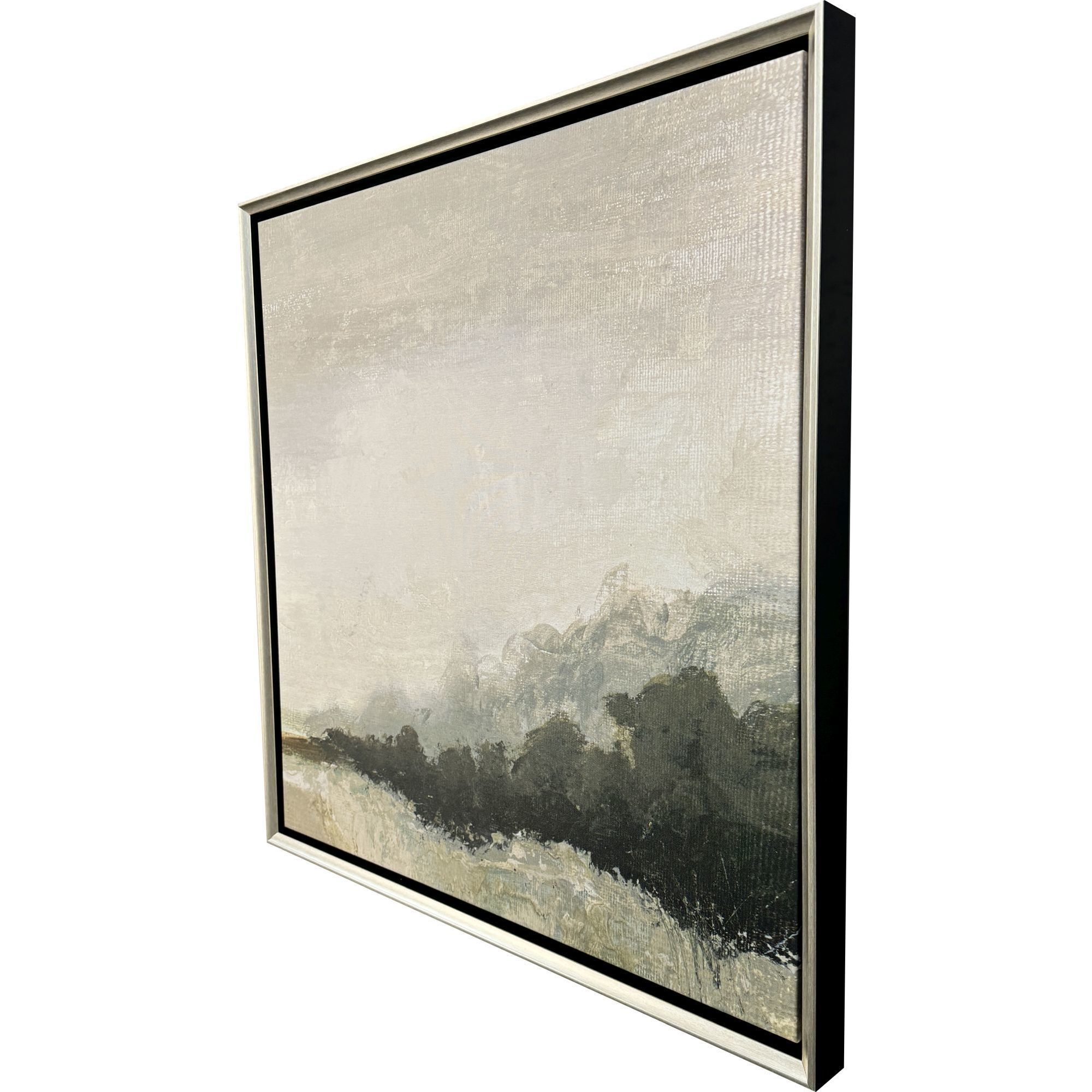 Along the Path Green and Neutral Canvas