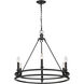 Dennison 6 Light 27.25 inch Matte Black Chandelier Ceiling Light