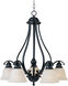 Linda 5 Light 25 inch Black Down Light Chandelier Ceiling Light