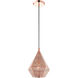 Aberdeen 1 Light 10 inch Rose Gold Pendant Ceiling Light