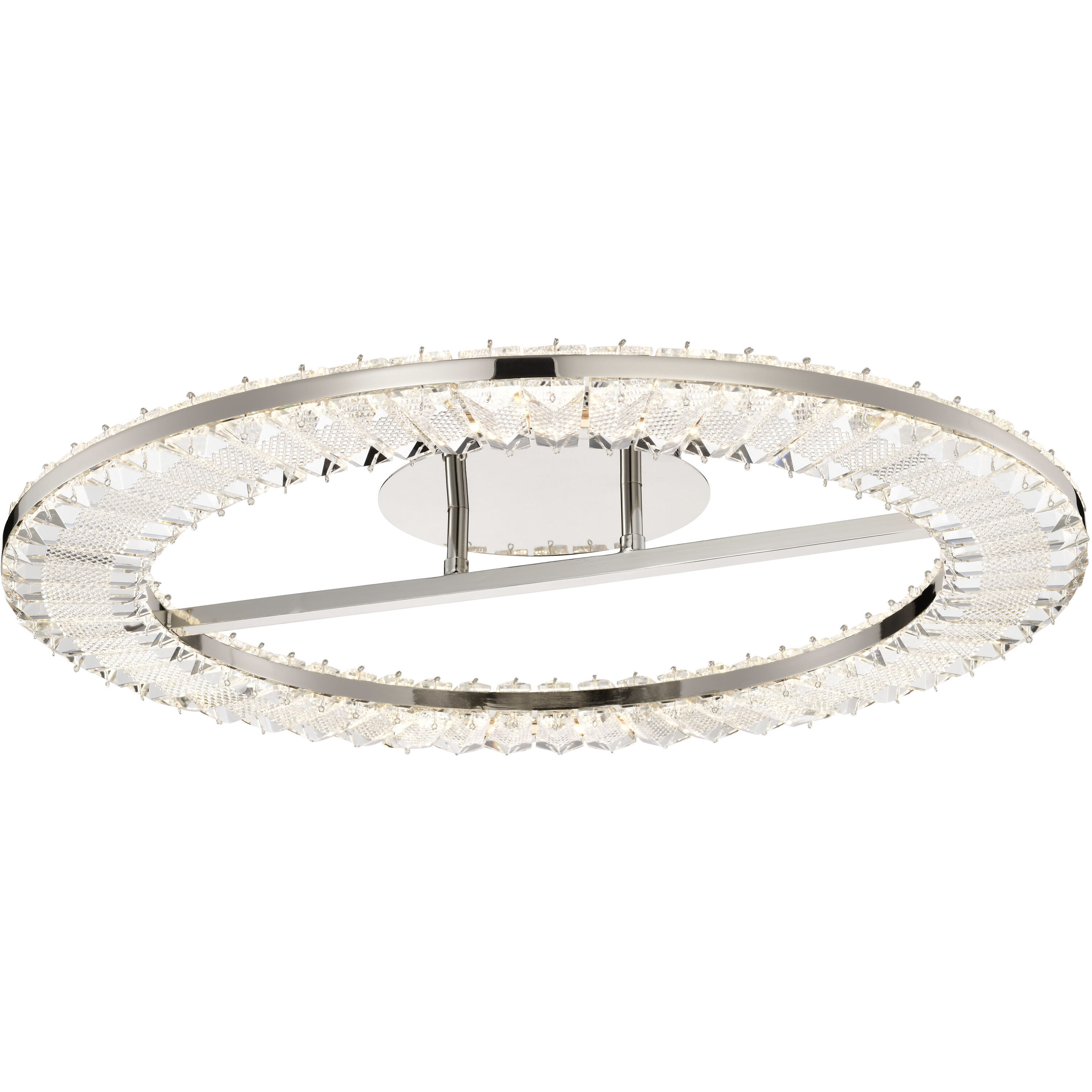 Nova LED 22.88 inch Polished Nickel Flush Mount Ceiling Light