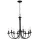 Candle 8 Light 26.5 inch Black Chandelier Ceiling Light