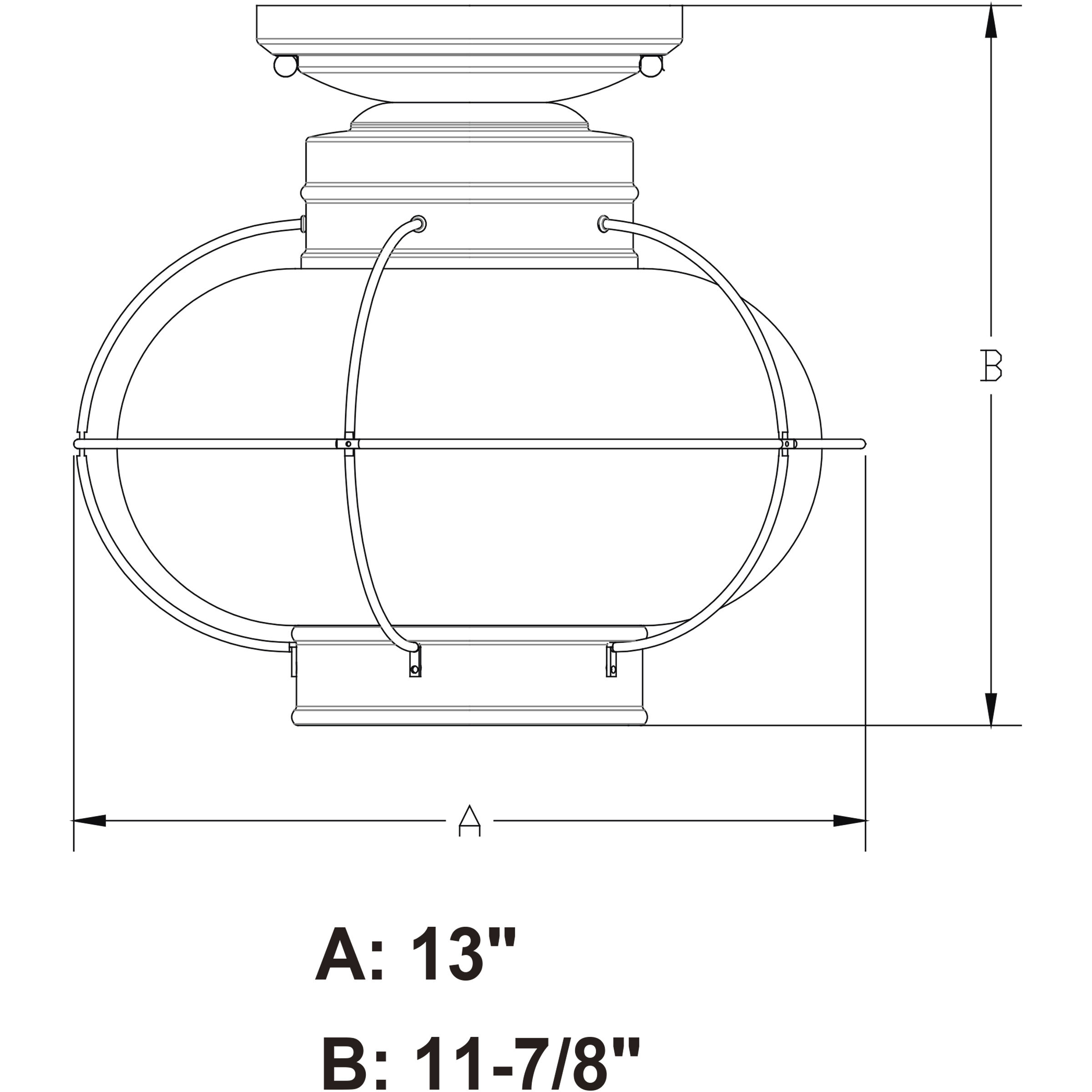 Chatham LED 13 inch Textured Black Outdoor Ceiling
