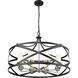 Malcalester 8 Light 30 inch Matte Black and Brushed Nickel Chandelier Ceiling Light