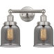 Bell 2 Light 15.5 inch Brushed Satin Nickel Bath Vanity Light Wall Light