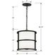 Hulton 3 Light 13 inch Matte Black Pendant Ceiling Light