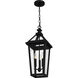 Boulevard 3 Light 9.5 inch Matte Black Outdoor Hanging Lantern, Large