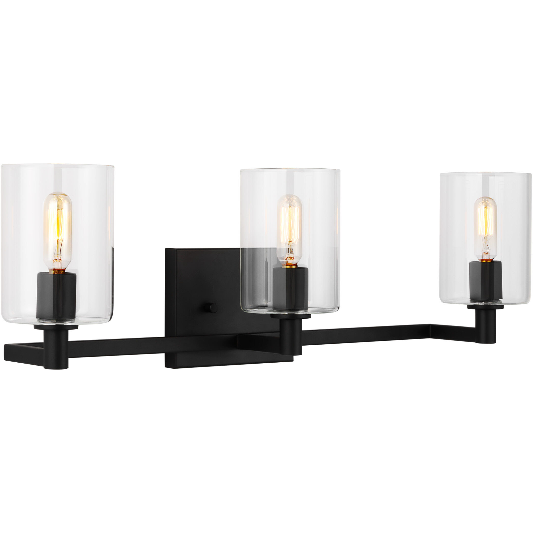 Fullton 3 Light 24.63 inch Midnight Black Bath Vanity Wall Light