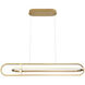 Demark Linear Chandelier Ceiling Light in Gold