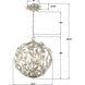 Marselle 4 Light 16.5 inch Antique Silver Mini Chandelier Ceiling Light