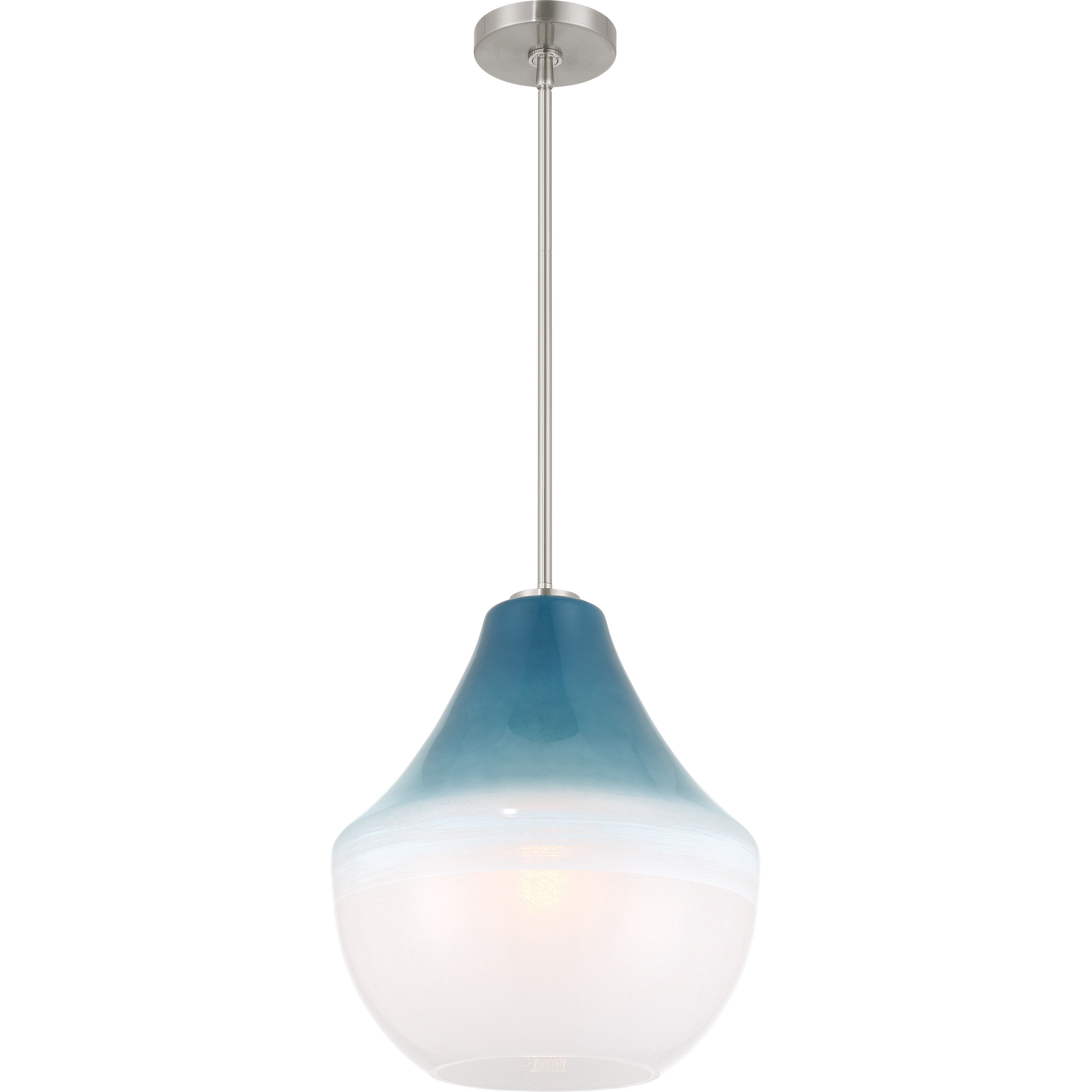 Pacific 1 Light 14 inch Brushed Nickel Pendant Ceiling Light