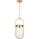 C&M by Chapman & Myers Blaine 1 Light 8 inch Burnished Brass Pendant Ceiling Light