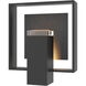 Shadow Box 1 Light 11.7 inch Coastal Black Outdoor Sconce, Medium