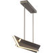 Intersezioni LED 4.25 inch Midnight Iron and Faux Walnut Island Light Ceiling Light