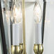 Olde Colony 3 Light 28 inch Black with Clear Outdoor Wall Sconce