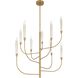 Calle LED 36 inch Brass Chandelier Ceiling Light
