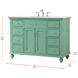 Otto 48 X 21 X 35 inch Vintage Mint Vanity Sink Set