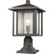 Aspen 1 Light 18.25 inch Oil Rubbed Bronze Outdoor Pier Mounted Fixture