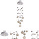 Sylas 4 Light 15.75 inch Polished Chrome Hanging Fixture Ceiling Light