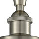 Ballston Large Cone LED 8 inch Brushed Satin Nickel Semi-Flush Mount Ceiling Light in Seedy Glass, Ballston