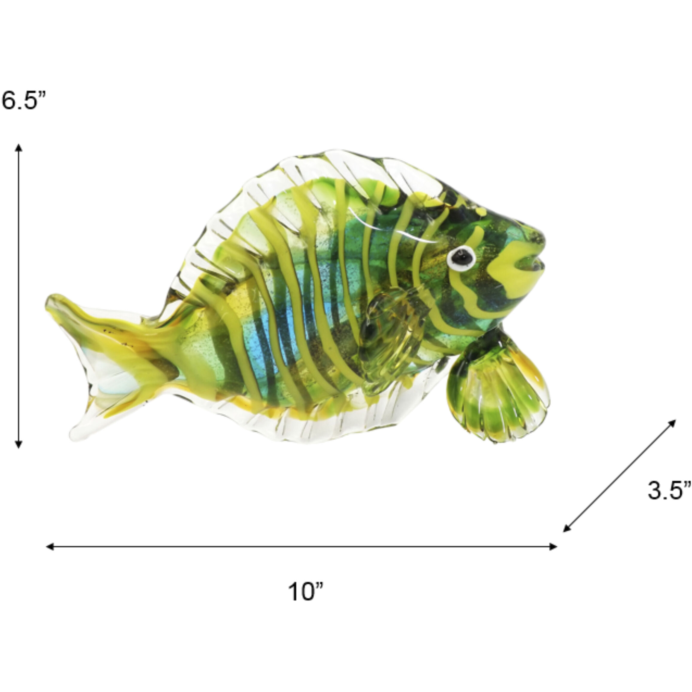 Varadero Green Art Glass Sculpture