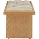Fairfield Greige Leather and Taupe Suede with Blonde Wood Bench