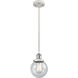 Ballston Beacon LED 6 inch White and Polished Chrome Mini Pendant Ceiling Light in Seedy Glass