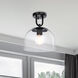 Astra LED 11.75 inch Matte Black Semi-Flush Mount Ceiling Light