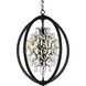 Canada 4 Light 18 inch Matte Black Chandelier Ceiling Light
