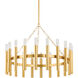 Pali 20 Light 42.25 inch Aged Brass Chandelier Ceiling Light