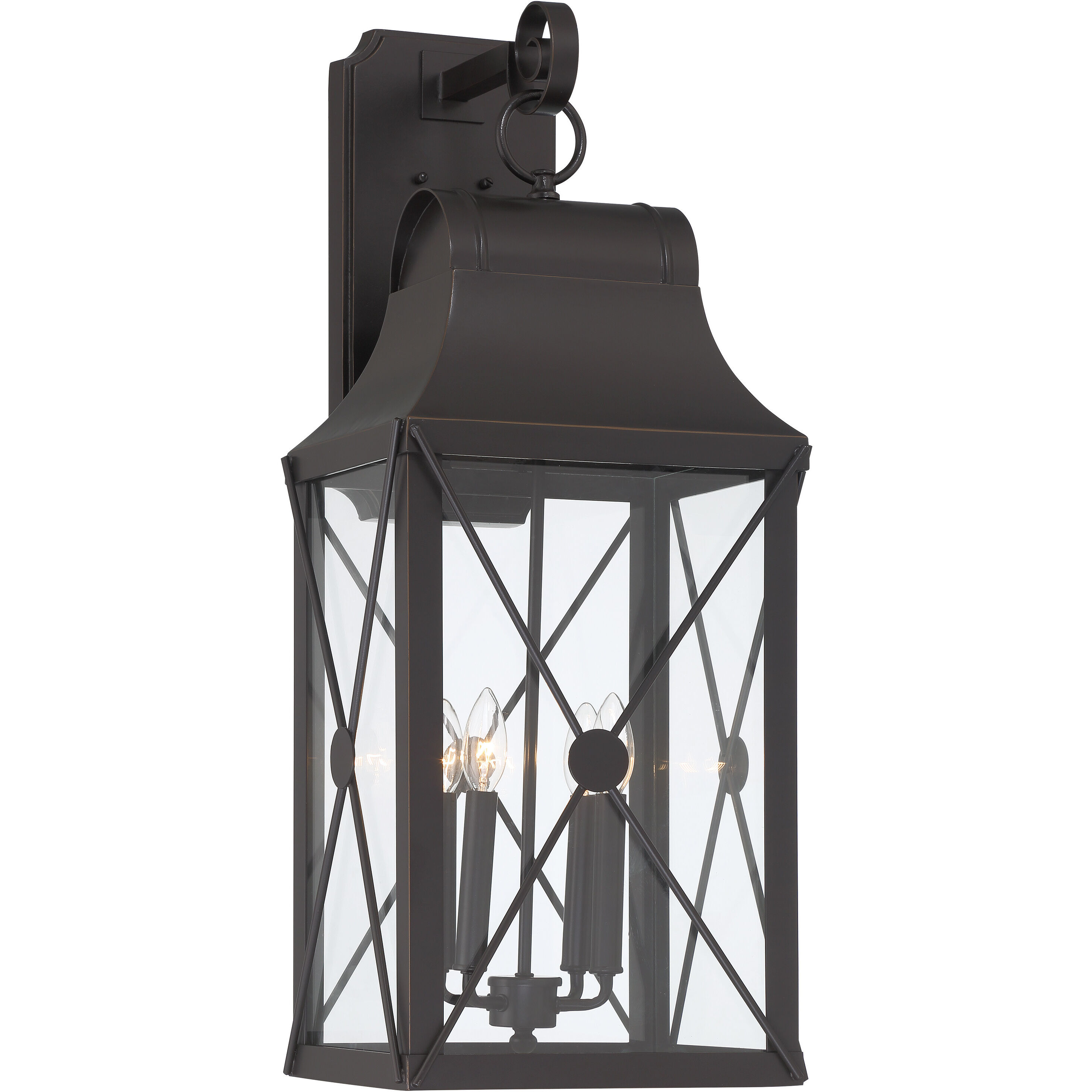 De Luz 4 Light 32 inch Oil Rubbed Bronze/Gold Outdoor Wall Mount, The Great Outdoors