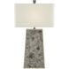 Calloway 33 inch 150 watt Natural and Silver Leaf Table Lamp Portable Light
