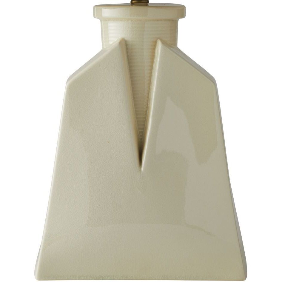 Cera 150.00 watt Ivory Crackle Table Lamp Portable Light