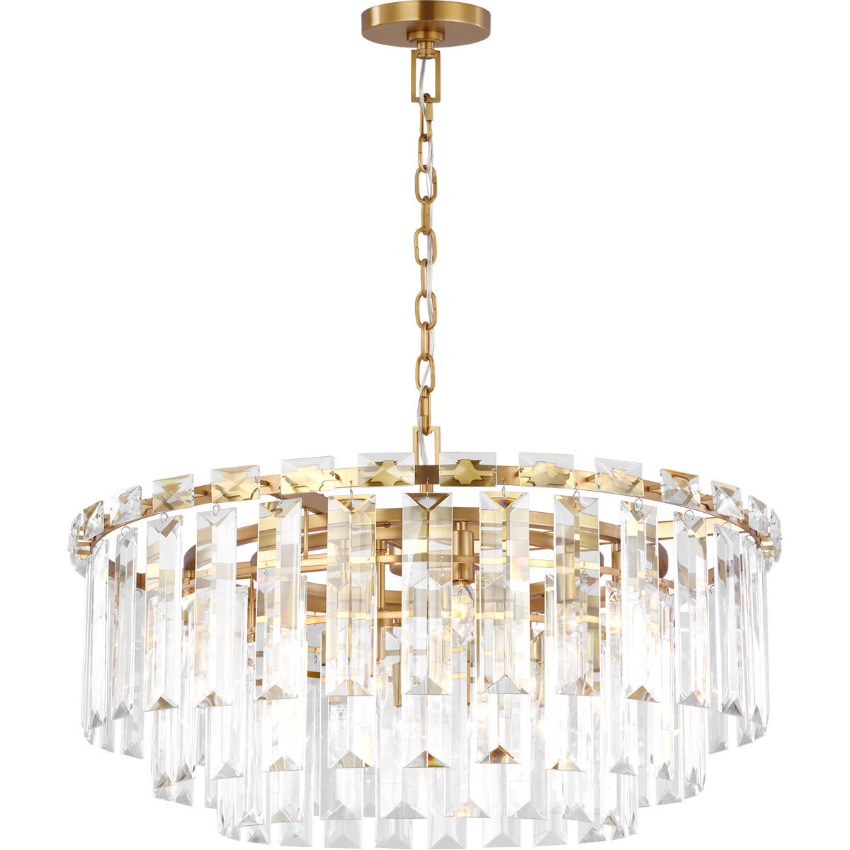 C&M by Chapman & Myers Arden 16 Light 32.88 inch Burnished Brass Chandelier Ceiling Light