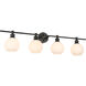 Syracuse 4 Light 38 inch Black Wall sconce Wall Light