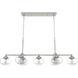 Saddle Creek 7 Light 52 inch Brushed Nickel Linear Chandelier Ceiling Light 
